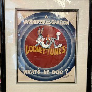 Warner Brothers Cel Bugs Bunny What's Up Doc? Signed Friz Freleng Animation Cell
